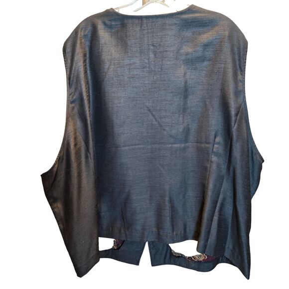 Maggy Barns 4X Tan Patch Work Women's Quality Vest Plus Size 4XL 30W 32W - Picture 5 of 6